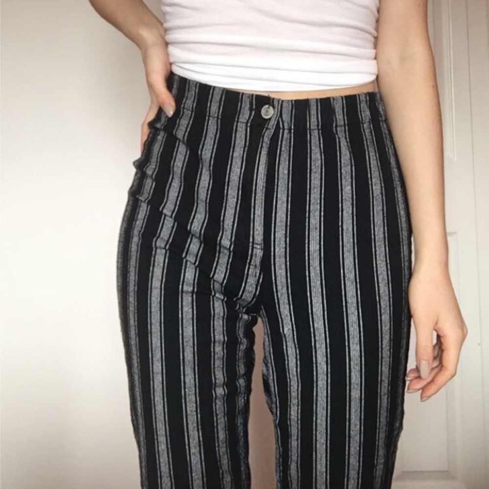 Black and grey pinstripe, Tilden pants